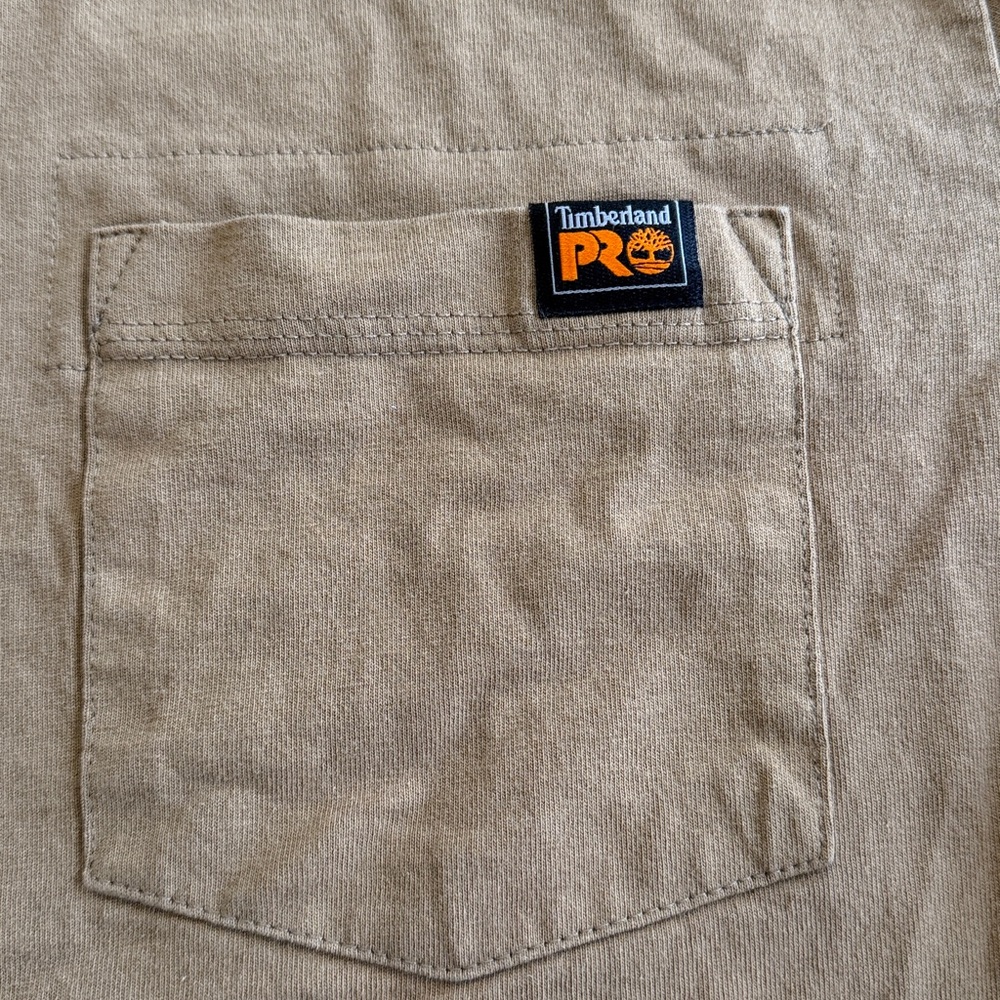 Carhartt medium and Timberland large Brown and Tan Pocket Tees - Picture 5 of 9